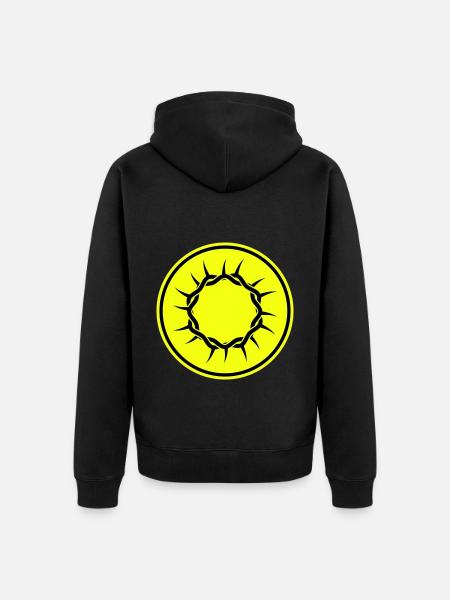 Dornenkrone - Unisex Premium Bio Zip Hoodie - Schwarz