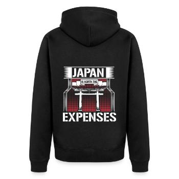 Idée cadeau de lieu de naissance du bonsaï au Japon - Veste à capuche bio Premium Unisexe - noir - Dos - Nico (187cm)