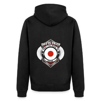 Drapeau geisha du Japon - Veste à capuche bio Premium Unisexe - noir - Dos - Nico (187cm)