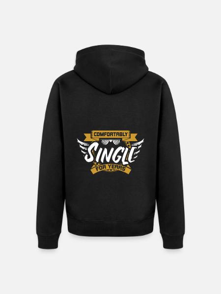 Single Independent Relationship - Unisex Premium Organic Zip Hoodie - black