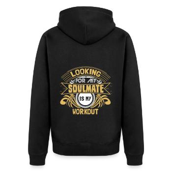 Partenariat indépendant unique - Veste à capuche bio Premium Unisexe - noir - Dos - Nico (187cm)