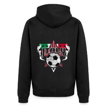Idée cadeau de l’équipe nationale de football d’Italie - Veste à capuche bio Premium Unisexe - noir - Dos - Nico (187cm)