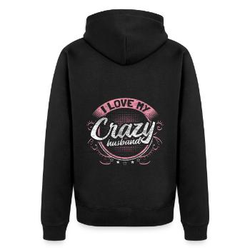 Marriage Husband Love Gift - Unisex Premium Organic Zip Hoodie - black - Back - Nico (187cm)