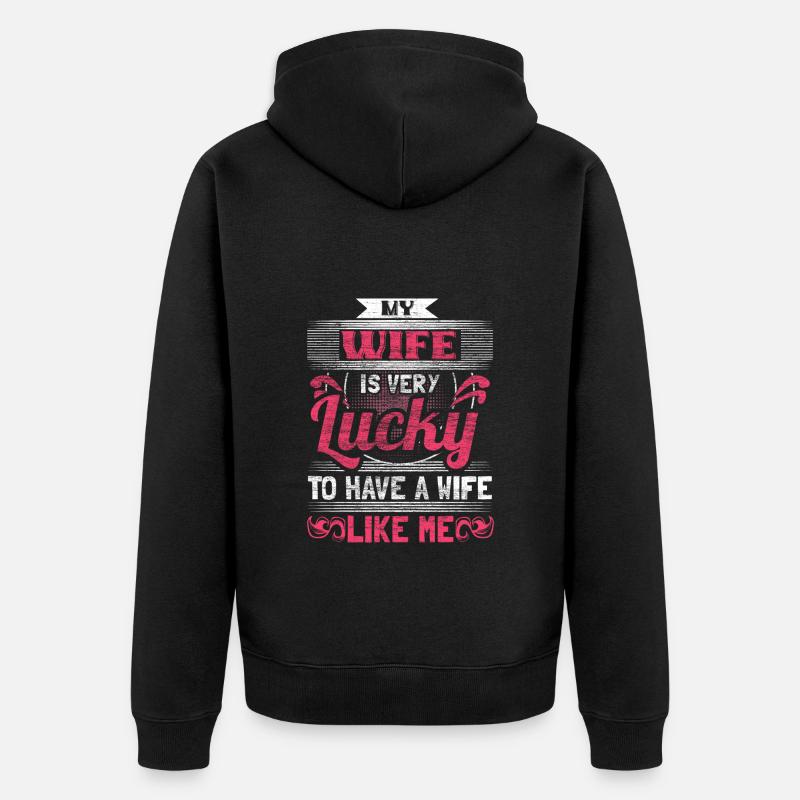 Homo Ehe LGBT+ Geschenk - Unisex Premium Bio Zip Hoodie - Schwarz