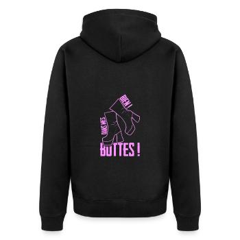 Bien dans mes bottes ! - Veste à capuche bio Premium Unisexe - noir - Dos - Nico (187cm)
