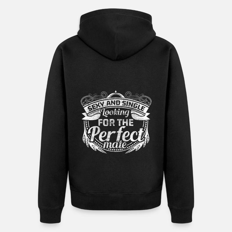 Single Pride Drôle - Veste à capuche bio Premium Unisexe - noir