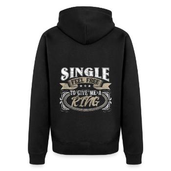 Single Independence Drôle Cadeau - Veste à capuche bio Premium Unisexe - noir - Dos - Nico (187cm)