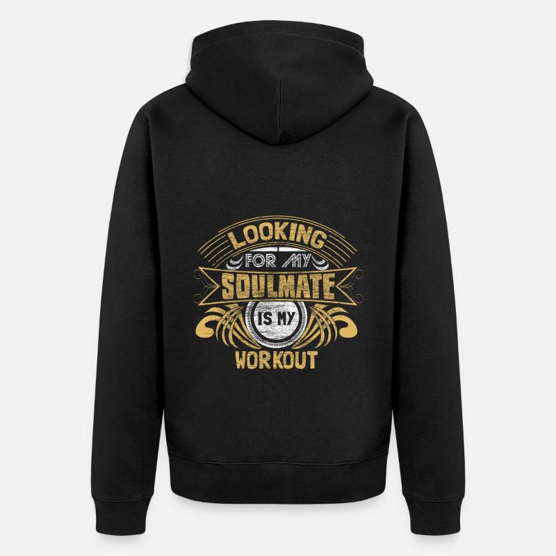 Single Stolz Party Geschenkidee - Unisex Premium Bio Zip Hoodie - Schwarz