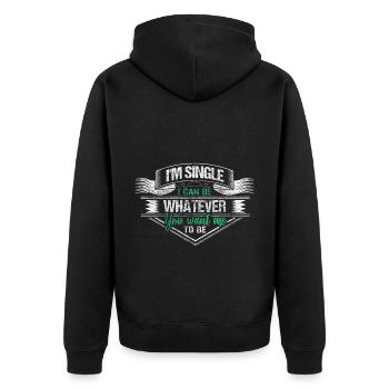 Cadeau de partenariat unique - Veste à capuche bio Premium Unisexe - noir - Dos - Nico (187cm)