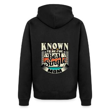 Mère célibataire Maman Respect Idée Cadeau - Veste à capuche bio Premium Unisexe - noir - Dos - Nico (187cm)