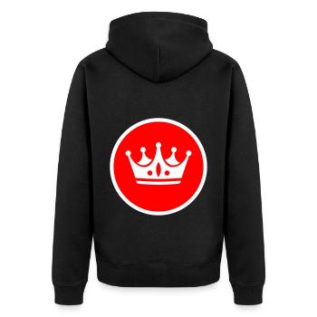Symbole de la couronne - Veste à capuche bio Premium Unisexe - noir - Dos - Nico (187cm)