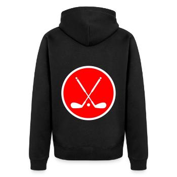 Symbole du golf - Veste à capuche bio Premium Unisexe - noir - Dos - Nico (187cm)