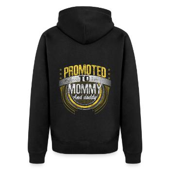 Single Mother Mom Family Gift - Unisex Premium Organic Zip Hoodie - black - Back - Nico (187cm)