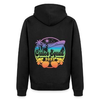 Cruise Squad 2023 Croisière Famille Amis Vacances - Veste à capuche bio Premium Unisexe - noir - Dos - Nico (187cm)