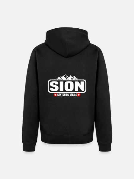 sion - Unisex Premium Bio Zip Hoodie - Schwarz