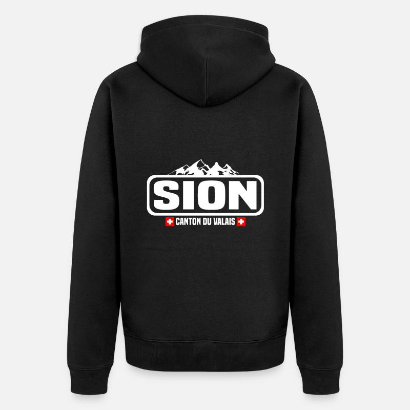 Sion - Veste à capuche bio Premium Unisexe - noir