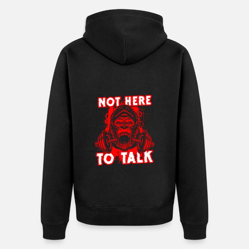 nature de gorille - Veste à capuche bio Premium Unisexe - noir