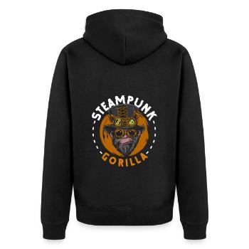 Jungle d'haltérophilie de force de gorille - Veste à capuche bio Premium Unisexe - noir - Dos - Nico (187cm)