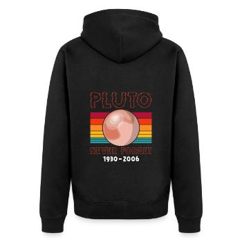 Universe Universe Moon Rocket - Unisex Premium Organic Zip Hoodie - black - Back - Nico (187cm)