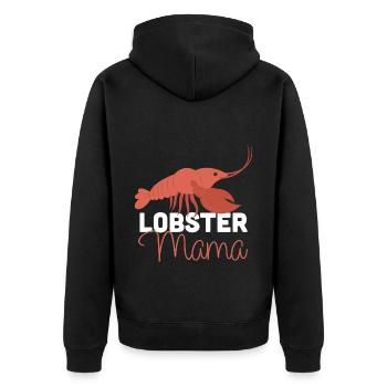 Hummer Mama Hummer Languste Meeresfrüchte - Unisex Premium Bio Zip Hoodie - Schwarz - Hinten - Nico (187cm)