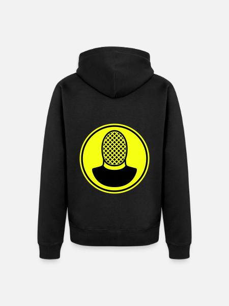 Fencing Mask - Unisex Premium Organic Zip Hoodie - black