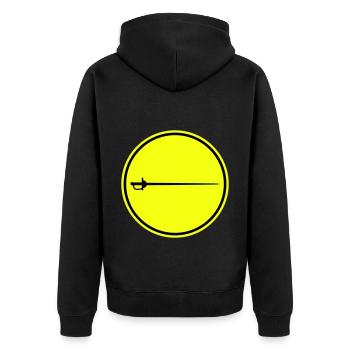 Fechten Schwert - Unisex Premium Bio Zip Hoodie - Schwarz - Hinten - Nico (187cm)