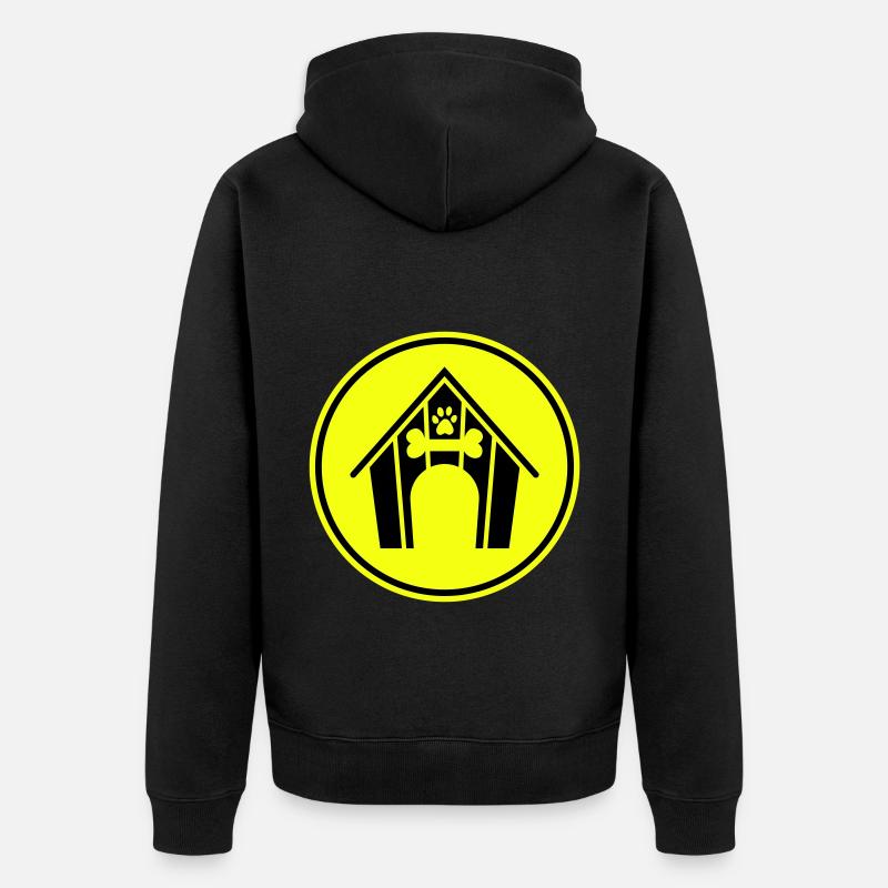 Chien de maison pour chien - Veste à capuche bio Premium Unisexe - noir