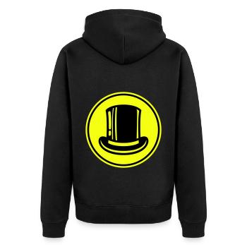 Cylindre de toilettage - Veste à capuche bio Premium Unisexe - noir - Dos - Nico (187cm)