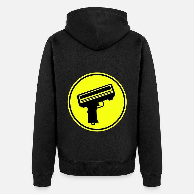 Pluie d’argent d’arme - Veste à capuche bio Premium Unisexe - noir