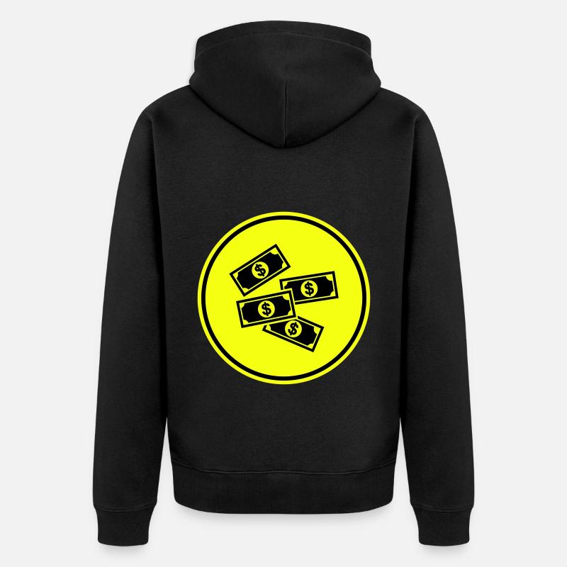 Symbole d’argent liquide - Veste à capuche bio Premium Unisexe - noir