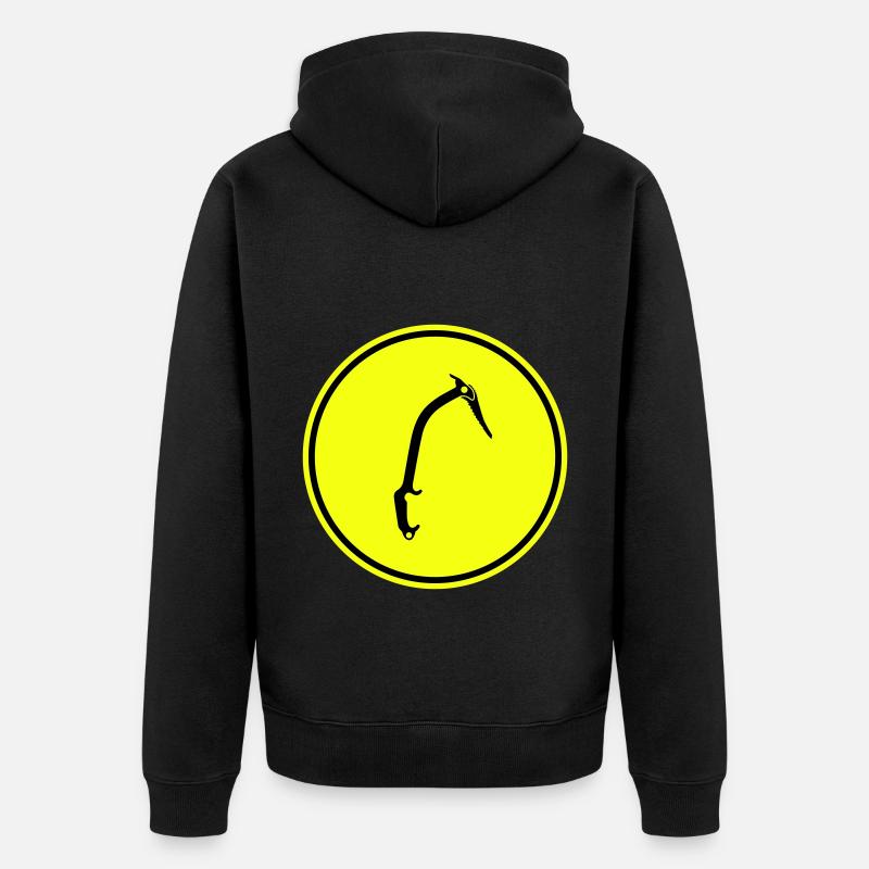 Kletterausrüstung eispickel - Unisex Premium Bio Zip Hoodie - Schwarz
