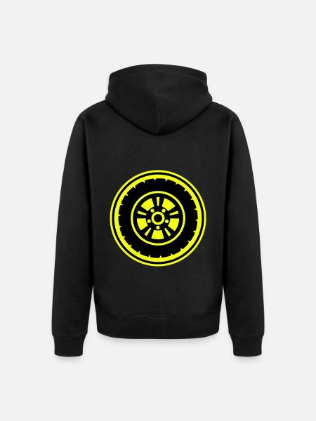 Tire tuning - Unisex Premium Organic Zip Hoodie - black