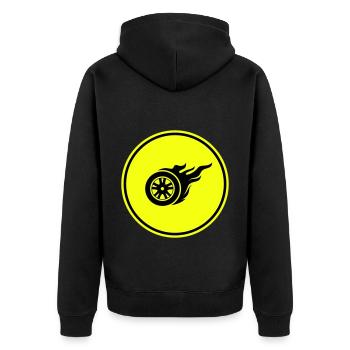 Incendie de pneus - Veste à capuche bio Premium Unisexe - noir - Dos - Nico (187cm)