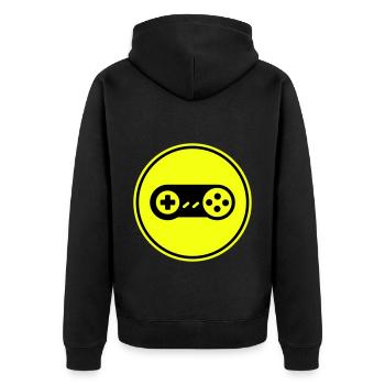 Icône de manette de jeu Gamer - Veste à capuche bio Premium Unisexe - noir - Dos - Nico (187cm)