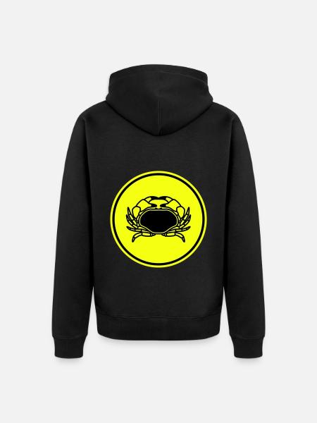 Krebs tier - Unisex Premium Bio Zip Hoodie - Schwarz