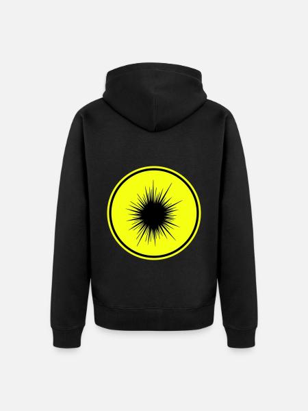 Seeigelicon symbol - Unisex Premium Bio Zip Hoodie - Schwarz