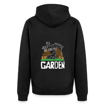 Garden Relaxation Relax Gift Quote - Unisex Premium Organic Zip Hoodie - black - Back - Nico (187cm)