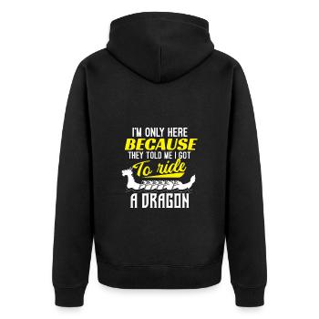 Dragon Boat Canoe Gift Dragen boat - Unisex Premium Organic Zip Hoodie - black - Back - Nico (187cm)