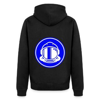 Astronaut icon icon - Unisex Premium Organic Zip Hoodie - black - Back - Nico (187cm)
