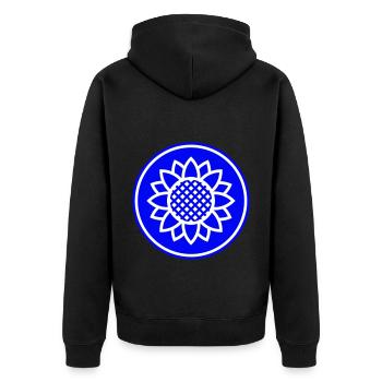 Sunflower Icon Icon - Unisex Premium Organic Zip Hoodie - black - Back - Nico (187cm)