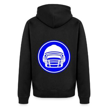 Casque de football - Veste à capuche bio Premium Unisexe - noir - Dos - Nico (187cm)