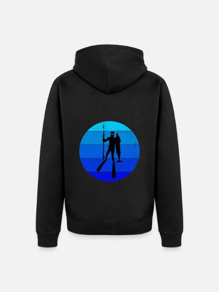 Speerfischen Speerfischen Speerfischer Fischen - Unisex Premium Bio Zip Hoodie - Schwarz