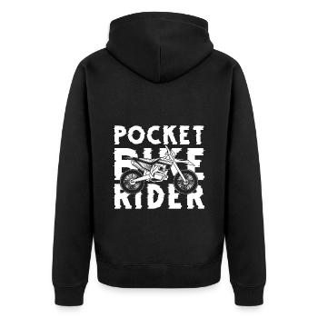 Motocross Enduro Dirt - Veste à capuche bio Premium Unisexe - noir - Dos - Nico (187cm)