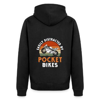 MotoCycliste - Veste à capuche bio Premium Unisexe - noir - Dos - Nico (187cm)