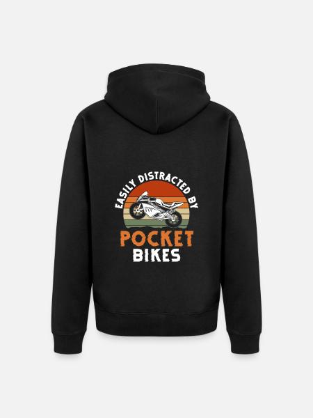 Motorrad Biker Motorradfahrer - Unisex Premium Bio Zip Hoodie - Schwarz
