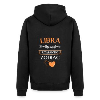 Sternzeichen Astrologie Aberglaube Sterne - Unisex Premium Bio Zip Hoodie - Schwarz - Hinten - Nico (187cm)