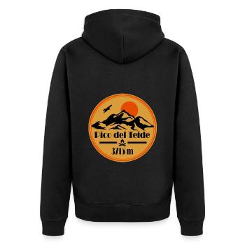 Pico del teide - Veste à capuche bio Premium Unisexe - noir - Dos - Nico (187cm)