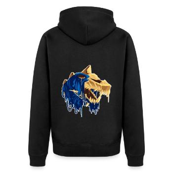 Beautiful and frightening Dracolich dinosaur - Unisex Premium Organic Zip Hoodie - black - Back - Nico (187cm)