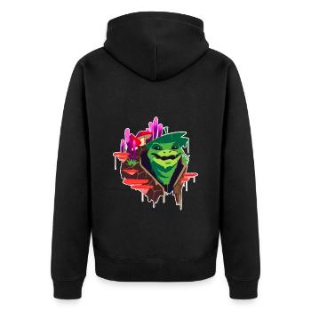 A Beautiful Druid of Spore Circle Design - Unisex Premium Organic Zip Hoodie - black - Back - Nico (187cm)