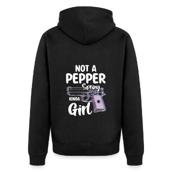 Pistol Ammunition Firearm Freedom - Unisex Premium Organic Zip Hoodie - black - Back - Nico (187cm)